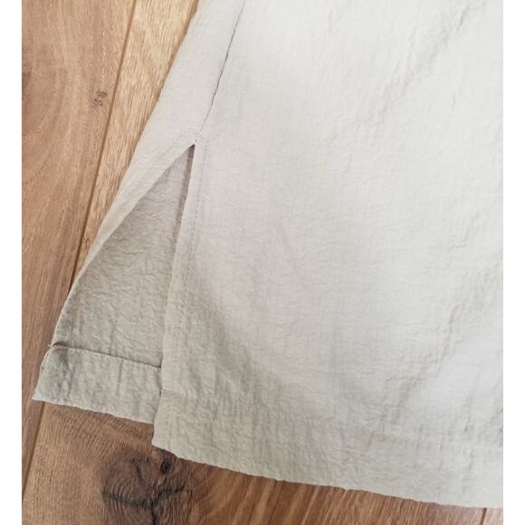 White Stage Beige Crinkle Blouse Button Up 3/4 Cuffed Sleeves Size XL (16-18) - Picture 6 of 10